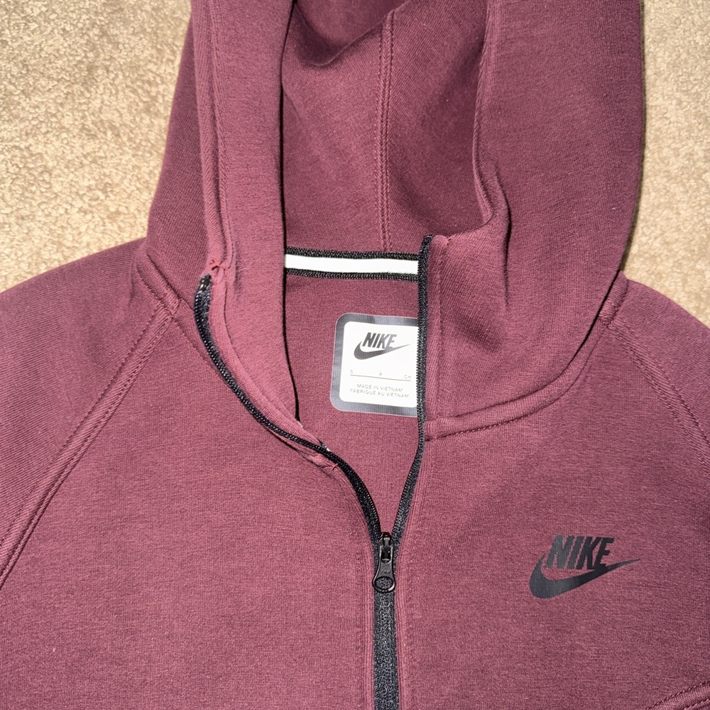 Nike Burgundy Zip-Up Hoodie